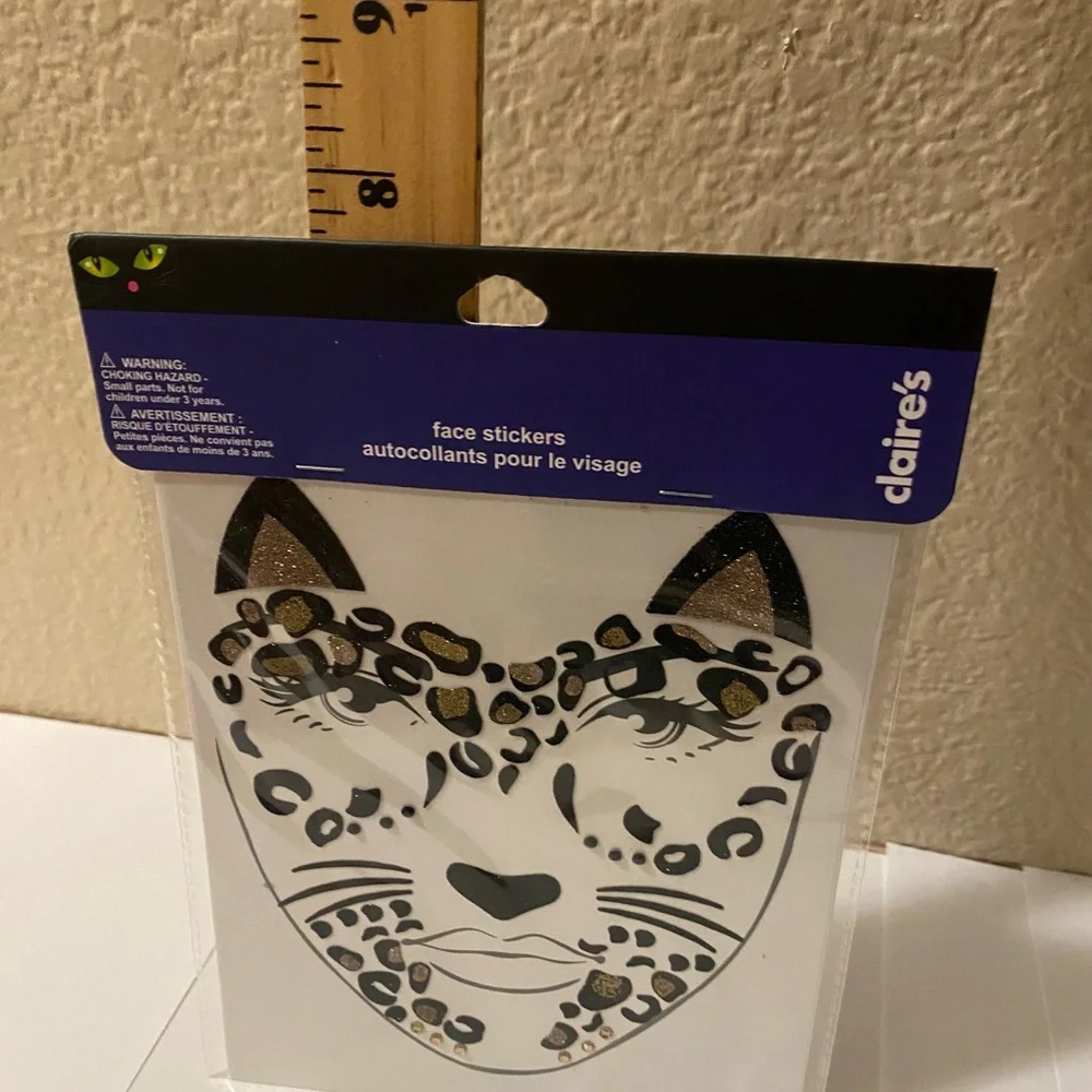 Claire’s leopard face stickers